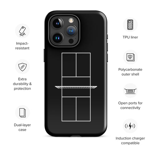 Minimal Pickleball Court Tough Case for iPhone®